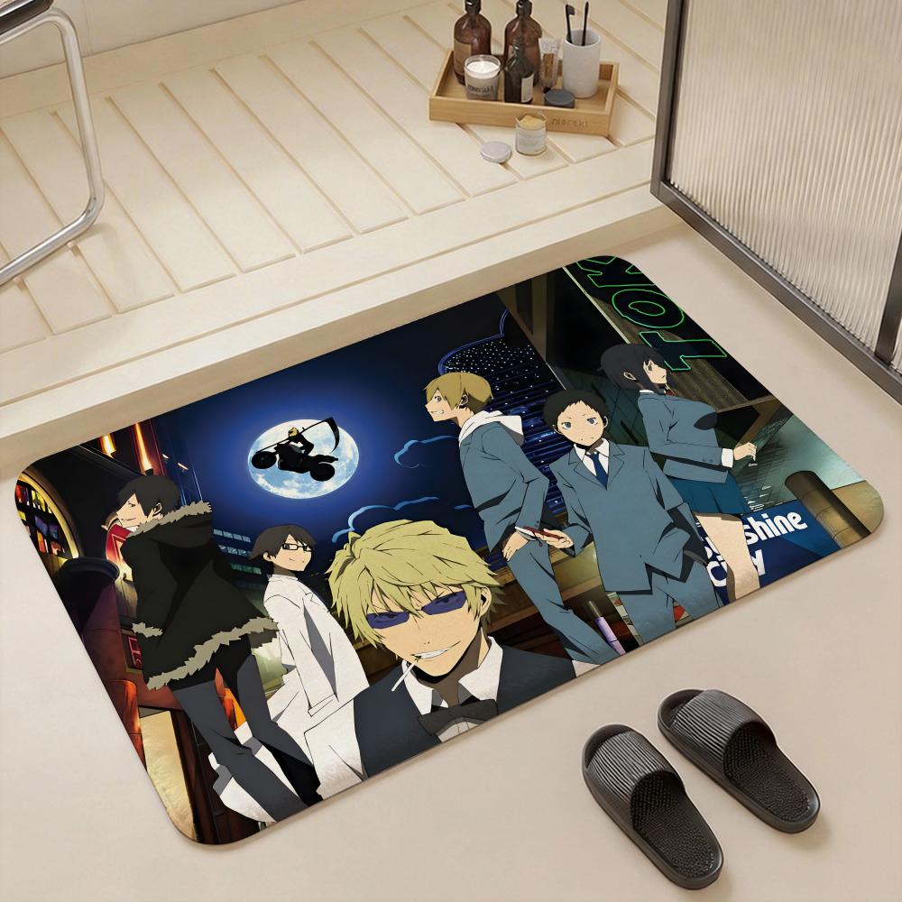 Anime A Durarara Floor Mat Eco Flannel Doormat Non Slip Odorless Indoor Floor Rug Soft Short Plush Home Mat