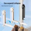 Invisible Folding Drying Rack: Suction Cup, Punch-Free, Multifunctional, Retractable for Indoor/Balcony Use.