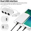 Dual USB Port 3 Way Auto Car Lighter Splitter DC 5V 1A+2.1A USB LED Car Fast Charger Adapter For All Phone PC Ipad Mp3