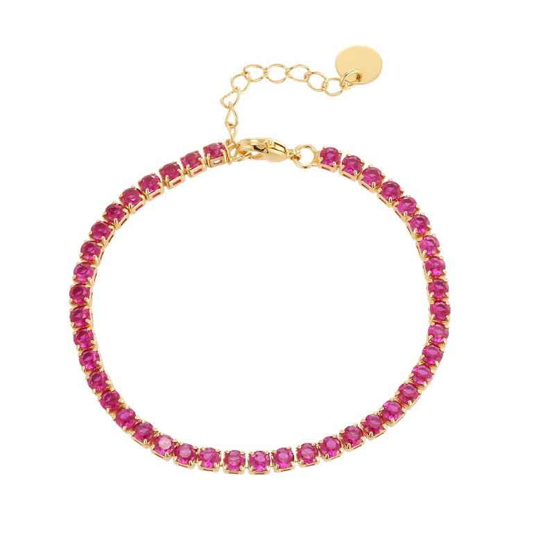 Meier Bracelet 18k gold electroplated tennis bracelet tennis bracelet women s jewelry
