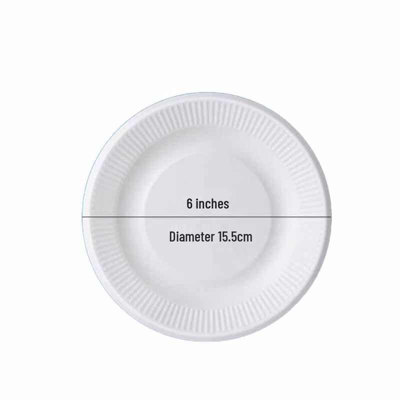 Ксюян Ланьцай 6-дюймовые биоразлагаемые одноразовые бумажные тарелки