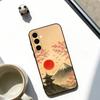 Japan Mount Fuji Cherry  Phone Case For Samsung Galaxy A73,A72,A71,A70,A53,A52,A51,Others Soft Black Cover
