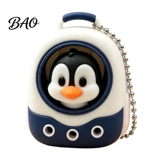 Desktop Stress Reliever Animal Backpack Clicker Fidget Toy, Dog Cat Penguin Parrot Tactile Toy Finger Clicker, Relief Handbag Decorative Accessory