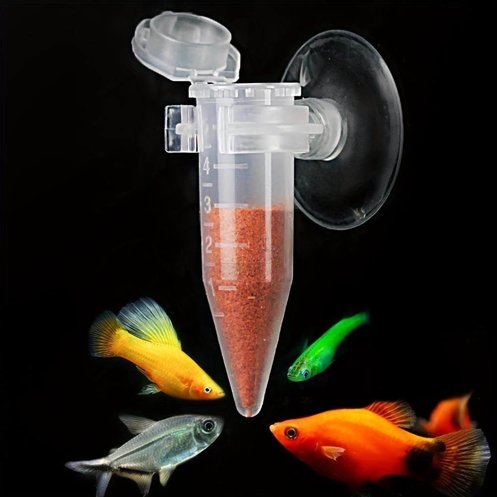 Easy-Attach Suction Cup Aquarium Feeder for Small Fish Shrimp Durable PVC Worm-Friendly Design