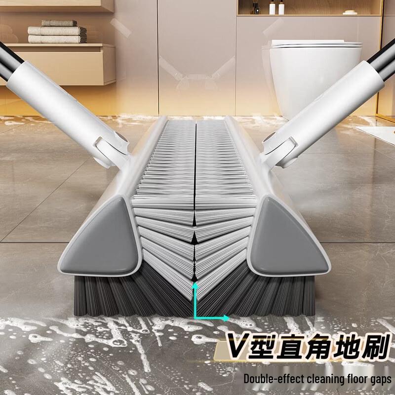 V-Shaped Long-Handle Bathroom Floor & Grout Brush