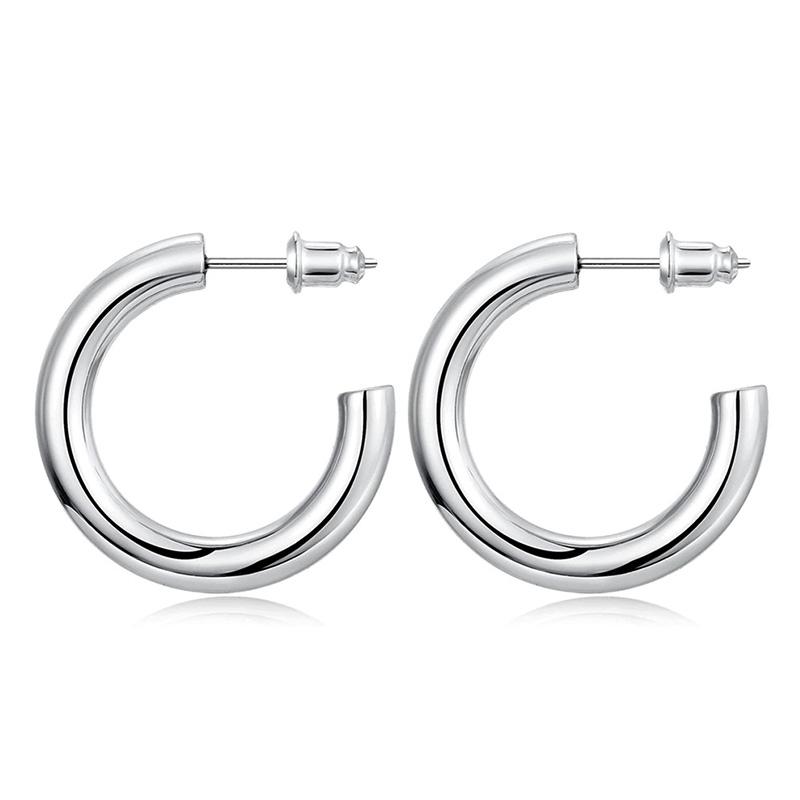 CAOSHI Fashion Lady Everyday Earrings Simple Design Silver Color Accessories for Women All Match Trend Jewelry for Engagement