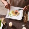 Assiette - malacasa - série flora - lot de 6 - porcelaine - 10.25 pouces - compatible lave-vaisselle