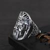 Plain Silver Guan Gong Ring Yi Bo Yuntian Guan Yu Erye Dragon Scale Pattern Open Index Finger Men's Ring