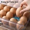 Stackable egg organizer with drawers clear plastic refrigerator egg organizer