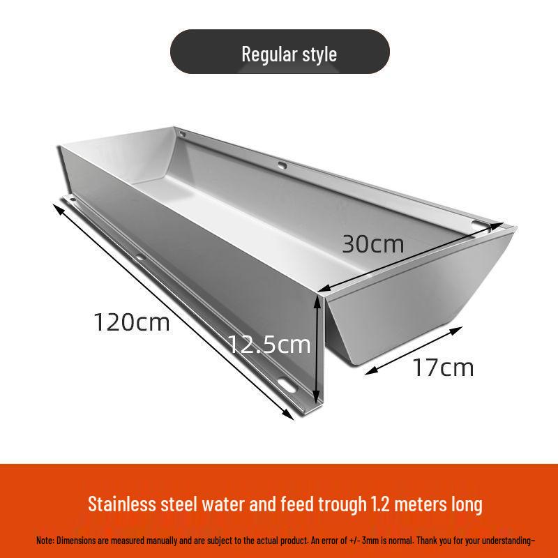 Stainless Steel Water and Feed Trough for Piglets and Fattening Pigs - Durable, Free-Feeding & Drinking Trough