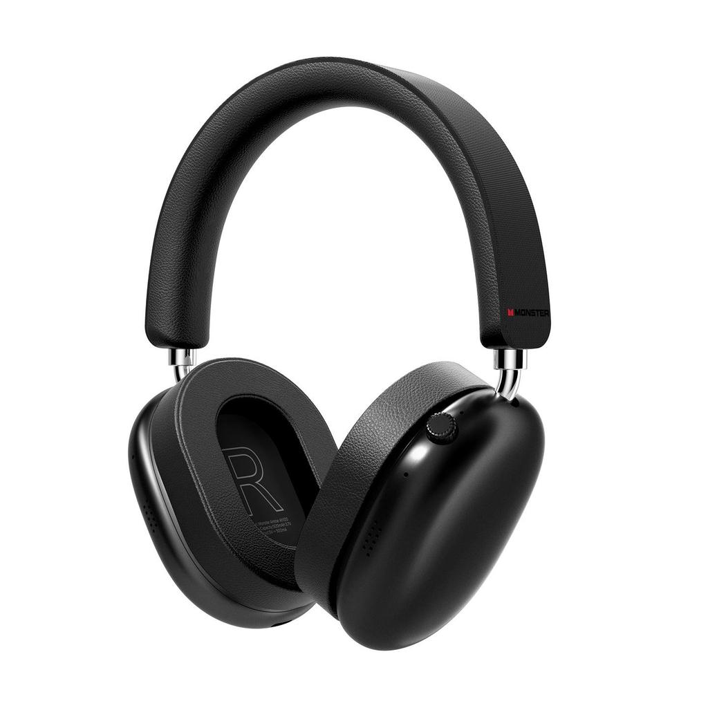 Monster AH100 Wireless Over-Ear Bluetooth Headphones, ANC Noise Cancelling, Long Battery Life, Perfect for Gaming & Sports