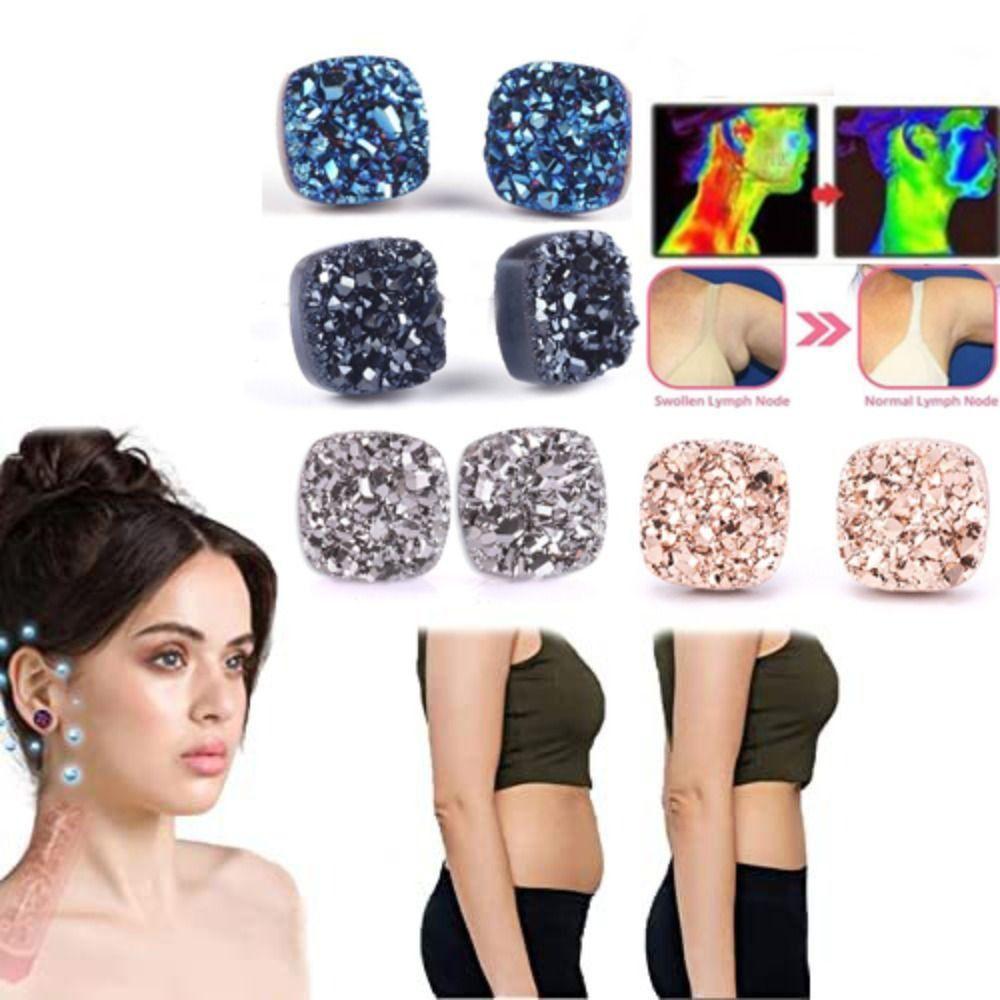 Loss Lymphatic Drainage Earrings Lymphatic Magnetotherapy Earrings Magnetherapy Germanium Earrings