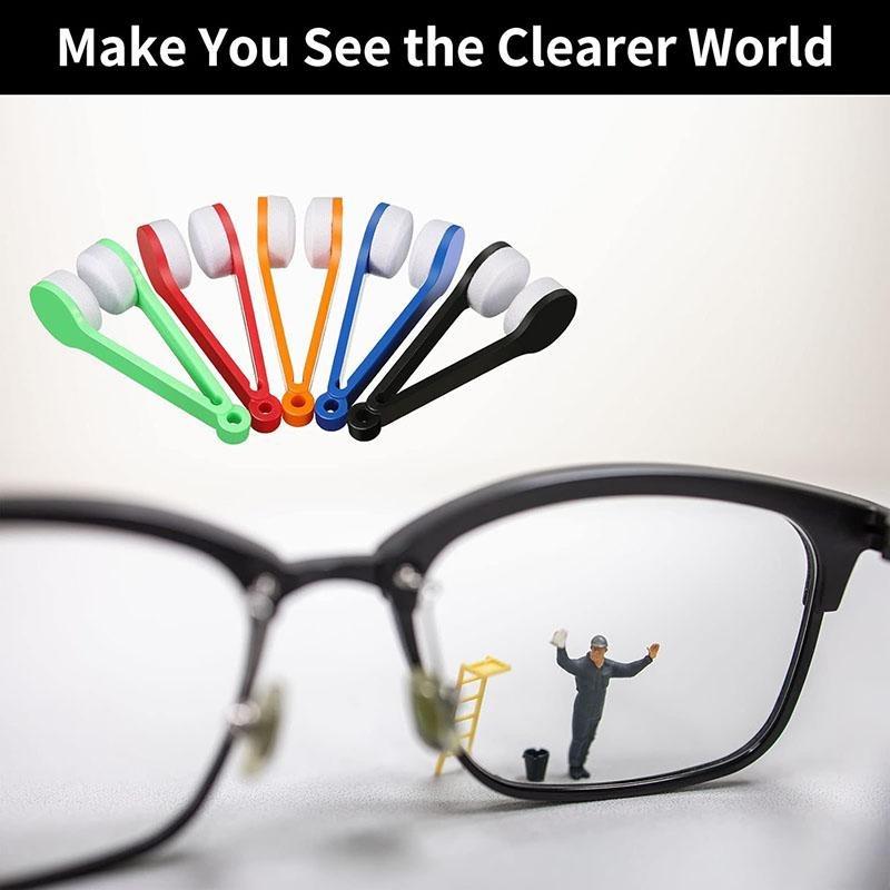10-1pcs Portable Multifunctional Glasses Cleaning Rub Eyeglass Sunglasses Spectacles Microfiber Cleaning Brushes Wiping Tools