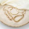European and American new thick chain personalized bracelet, creative and simple multi-layer chain bracelet set 1