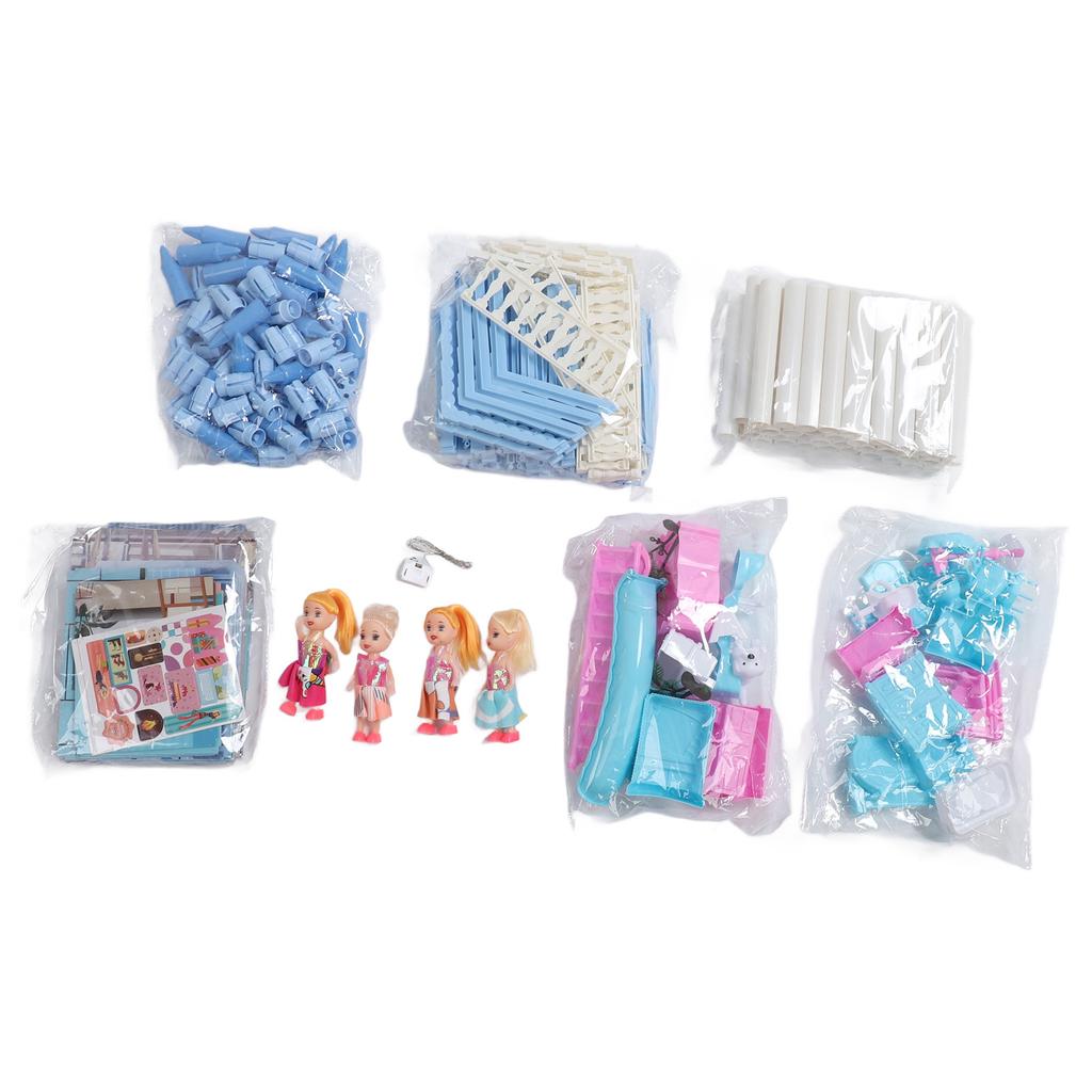 Princess Castle Building Toy Improve Creativity Imagination 4 Floors 14 Rooms Girls Castle DIY Set