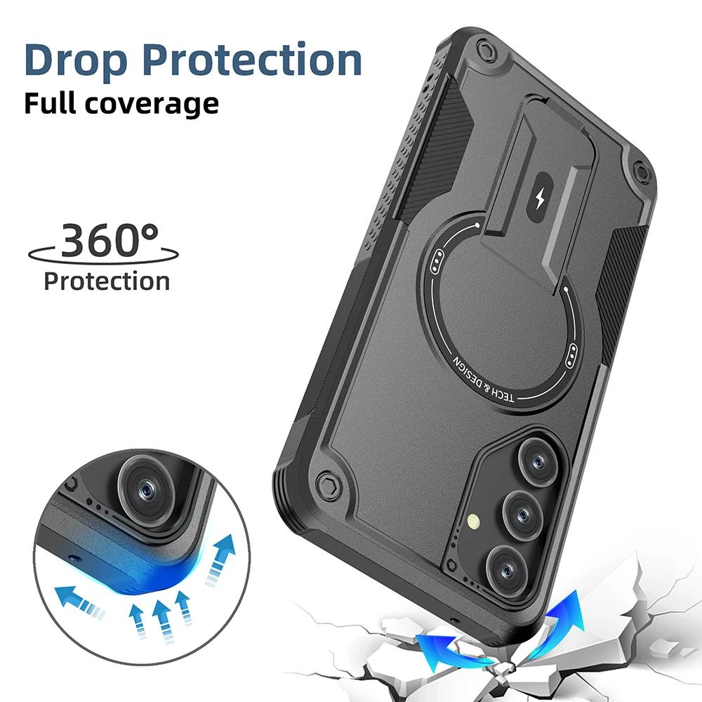 Shockproof Anti-Fall Heavy Duty Case for Samsung Galaxy A17 A56 5G A16 A55 A26 A36 A54 A35 A15 A14 S25 FE Ultra Edge S24 Plus