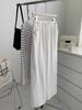 White Linen Wide-Leg Women’s Pants - Summer 2026 Old Money Style, Lightweight Loose Drape, Casual Straight-Leg.