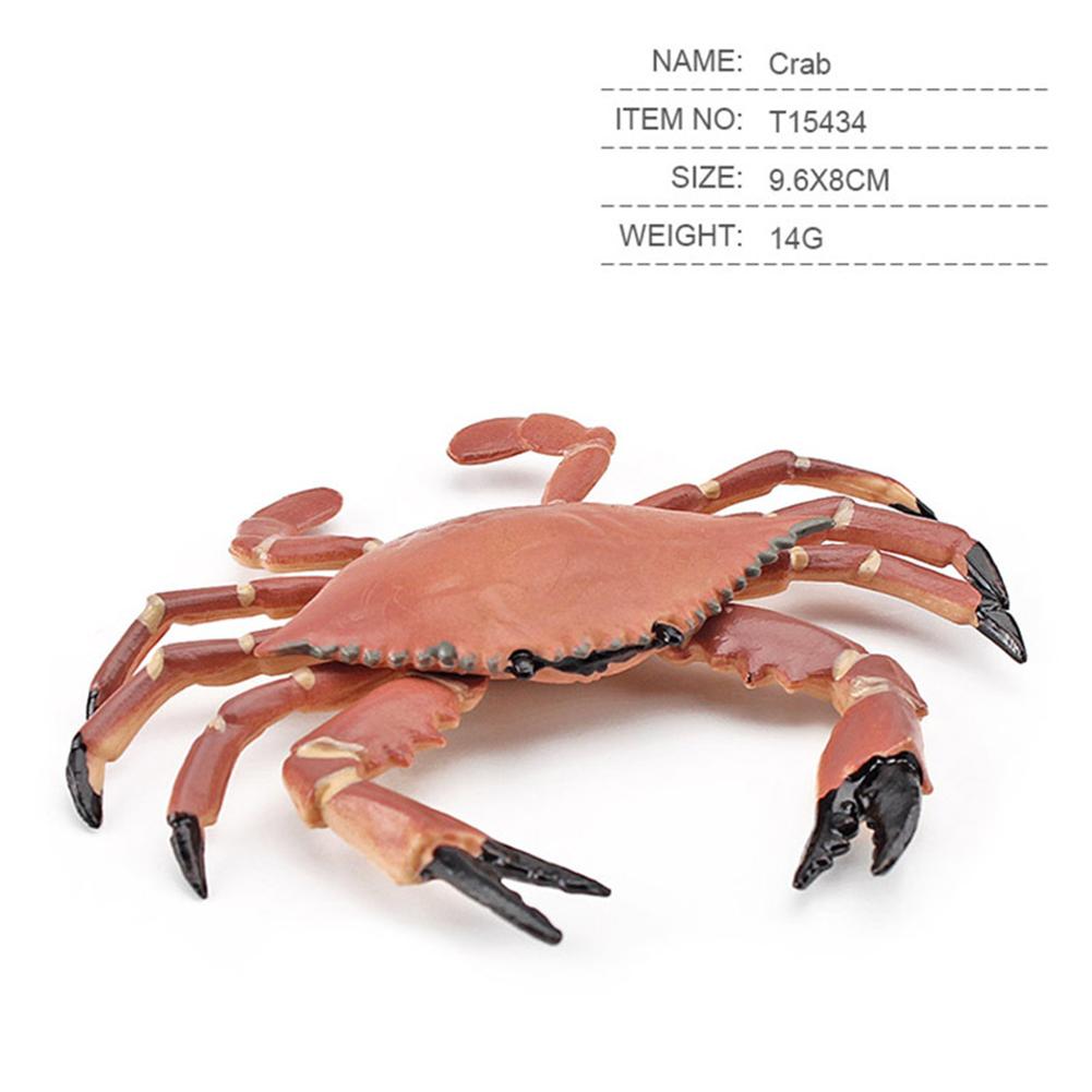 Simulation Ocean Animals Action Figure Cute Crab Sea Life Model Ornaments For Children Gifts Collection