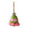 Plush Christmas Tree Ornament Mini Fluffy Christmas Tree Pendant with Star Treetop Multicolored Xmas Tree Shaped Hanging Crafts for Home Party Decor