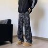 Camouflage Jeans Men's Spring and Autumn Trendy Brand American High Street Casual Pants Loose and Slightly Pulled Trousers