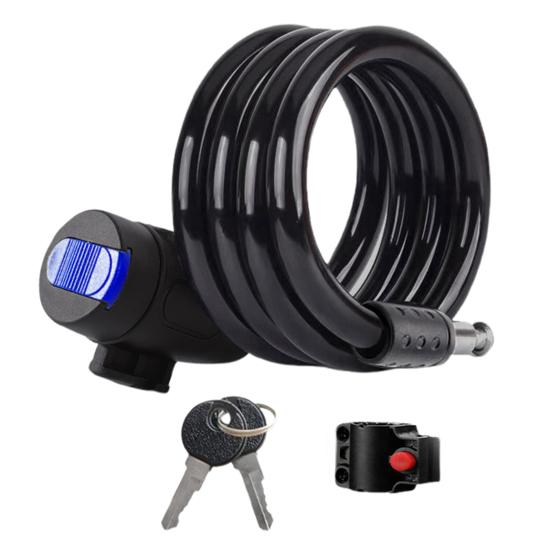 

Велосипедный замок с ключами Устойчивый к ржавчине Защищенный от царапин Противоугонный Универсальный Цепной замок из стальной проволоки для горного и шоссейного велосипеда чёрный