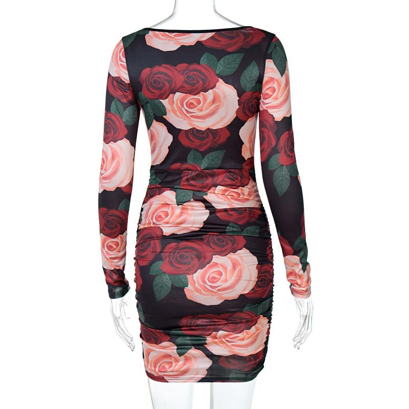 Vestido Feminino Sexy Sem Alças Estampado de Renda Feminino Elegante Sem Mangas Vestidos de Banquete Verão 2022 Floral Costas Abertas Roupas de Noite