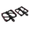 2PCS Road Bike Pedals Aluminum Alloy Anti Slip Lightweight Flat Platform Pedals for Mountain Bike Black