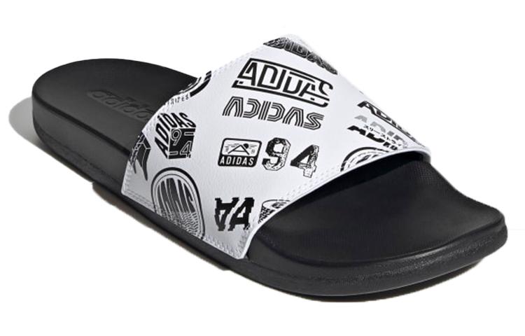 Adidas Adilette Comfort Slide 'All Over Logos - White' FZ1751