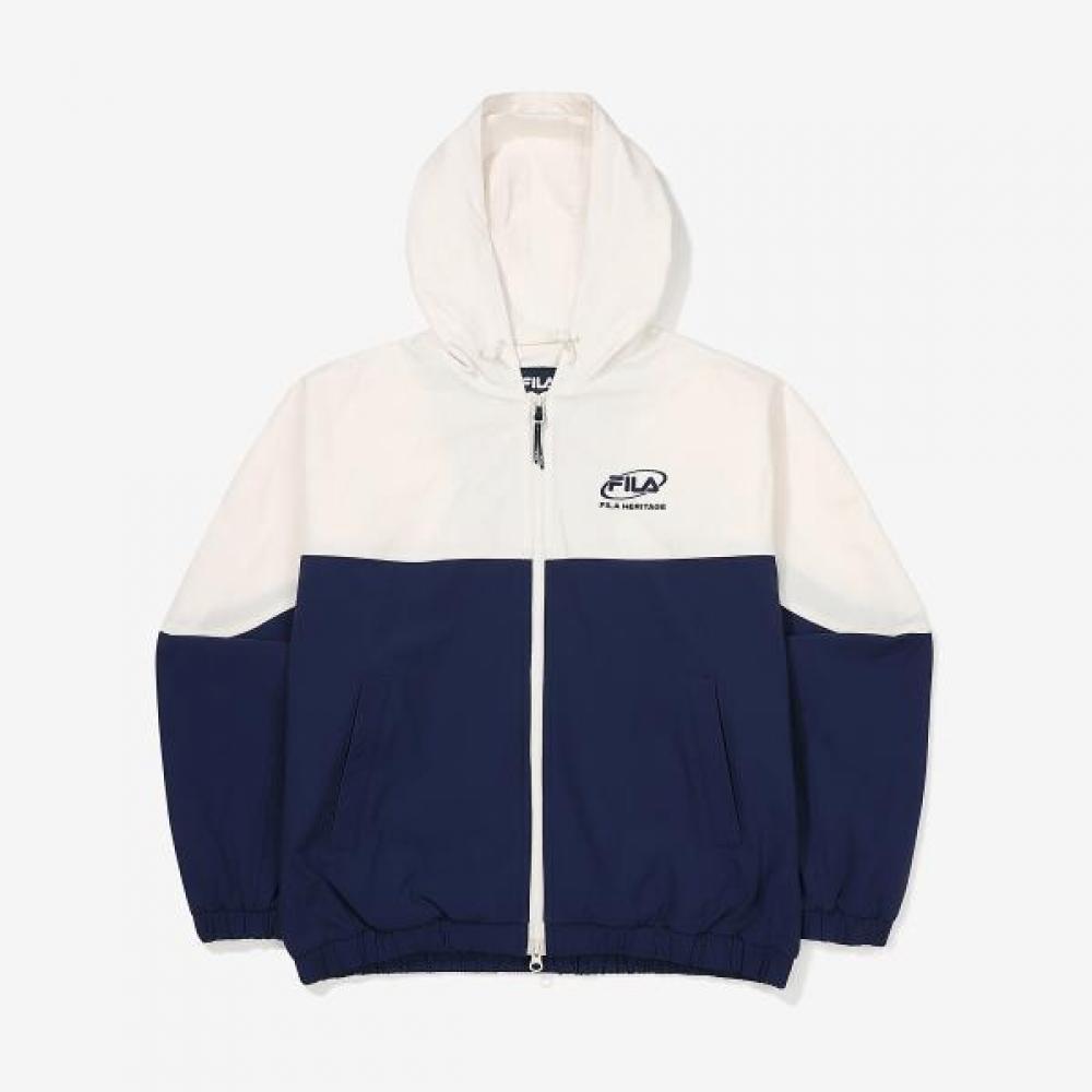 Fila Color Block Stretch Hooded Windbreaker NAVY/100