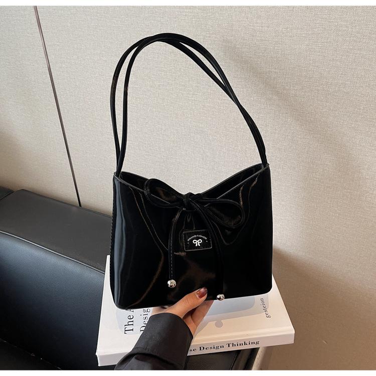 Premium Bag New Summer Versatile Shoulder Underarm Bag Bow Commuter Bucket Bag