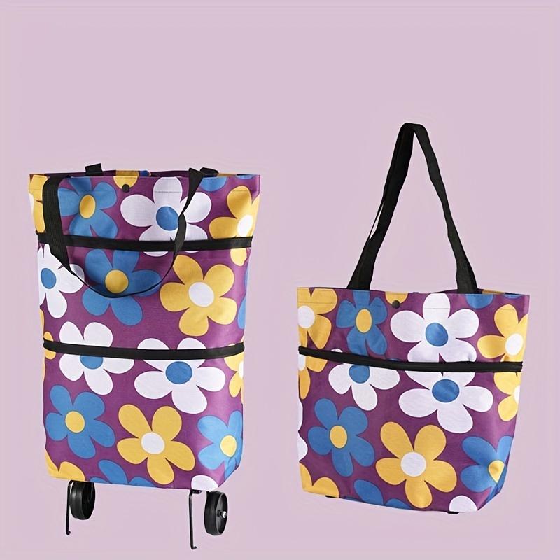 1pc Easy-Glide Wheeled Shopping Bag – Extra-Large, Foldable & Multipurpose – Versatile Carrier for Groceries & Goods On the Go