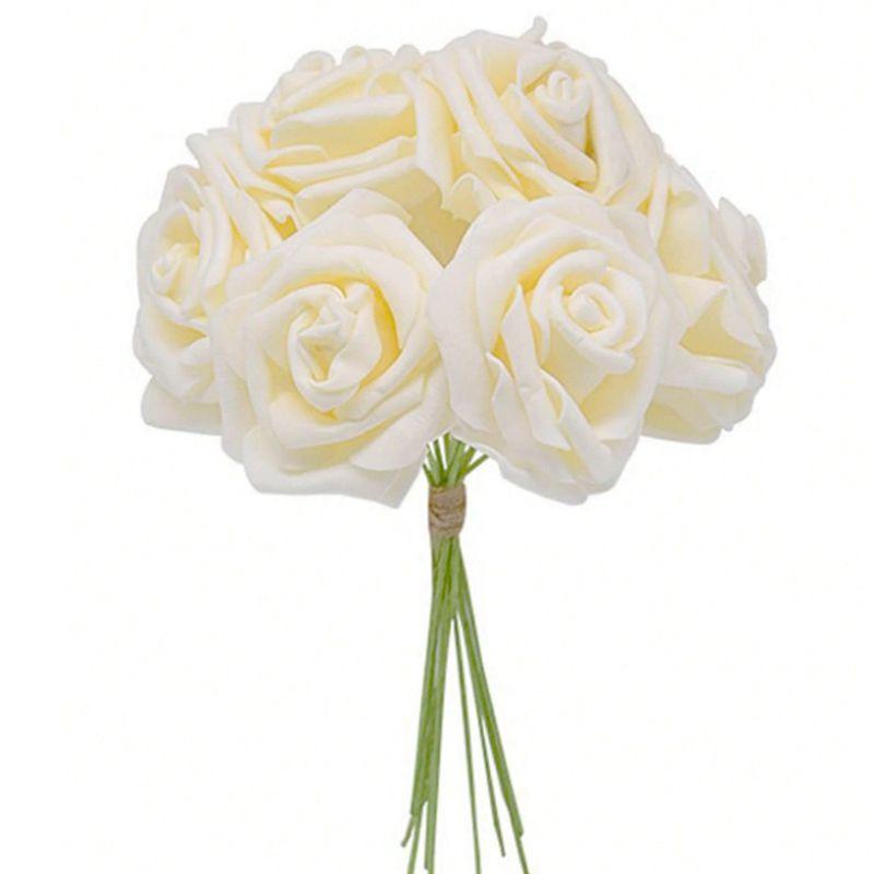 

5/10/15/20/25Pcs Artificial Rose Flowers for Wedding Bouquet Centerpieces Arrangements Party Baby Shower Garden Home Decorations 5Pcs шампанського
