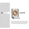 4pcs Iron Mirror Holders with Cork Padding For Wall Mounted Glass Adjustable Spring Clamp Holder