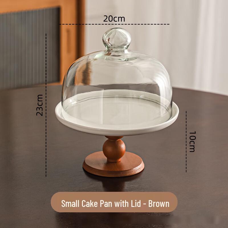 Ceramic Dessert & Cake Stand with Glass Dome