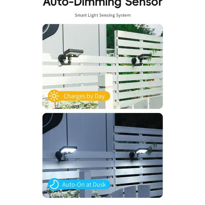 Solar Sicherheitsleuchte für Außenbereich Bewegungsmeldererkennung 3 Modi Helligkeit Magnetfuß Wasserdichtes Design für Wand Zaun Tor Veranda