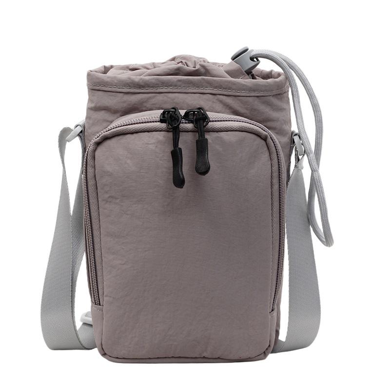 Korean Style Casual Small Square Nylon Crossbody Bag - 2026 Trendy Solid Color Women's Phone Bag