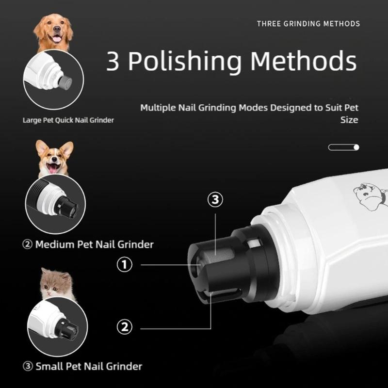 Electric Pet Nail Trimmer with Replaceable Head Efficient Nail Grinder for Dog Cats Grooming Nail Trimming Essential
