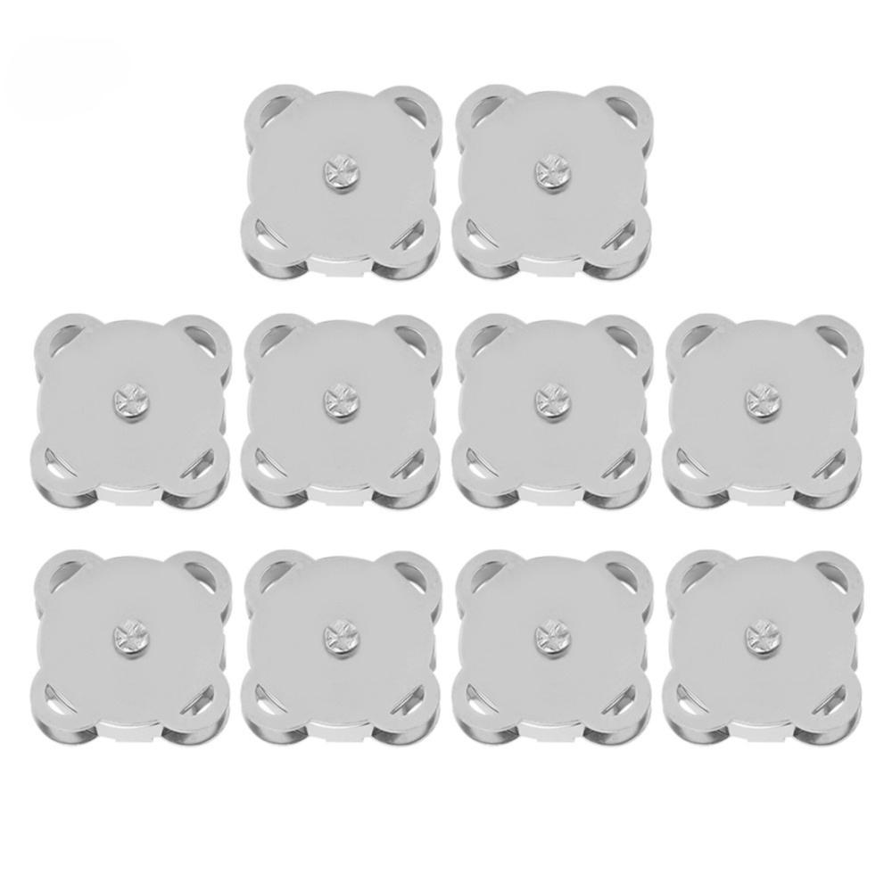 

10pcs Bronze Tone&Silver Magnetic Snap Fasteners Metal Sew On Magnets Magnet Buckle DIY Clothing срібний
