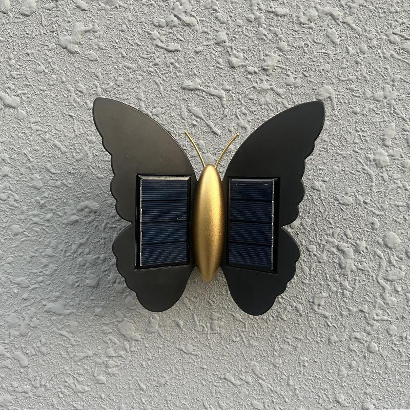 Solární nástěnné světlo Motýl Venkovní Vodotěsné Nástěnné Svítidlo Lampa na Zahradu Automatické Zapínání/Vypínání LED Solární Lampa Pro Plot Terasu Balkon Nádvoří