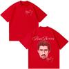 Sänger Bad Bunny Vintage Print T-Shirt Herren Damen Mode Lässige T-Shirts Kurzarm Locker Baumwolle Übergroße T-Shirts Streetwear