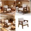 Model Home Furniture Chair 1:12 Scale Wood Frame, Padded Fabric Seat for Small Living Room Layouts and Builds Use