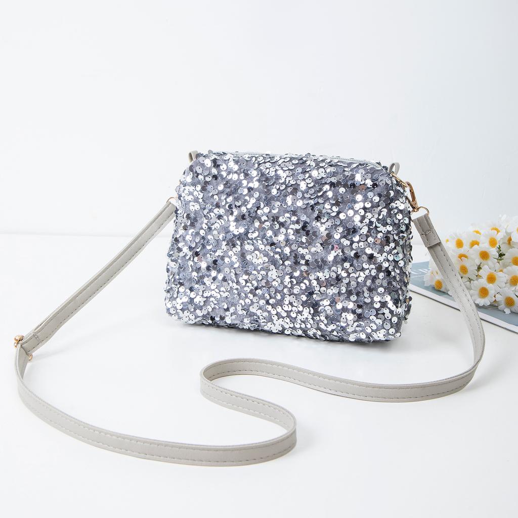 JYL TS Women's Sling Bags  Square Bag 004 Shoulder PU Sequin Mini Cosmetic Women Bag