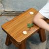 Square Solid Old Elm Wood Low Stool Household Shoe Changing Stool Creative Small Bench For Children Sofa Living Room Entrance