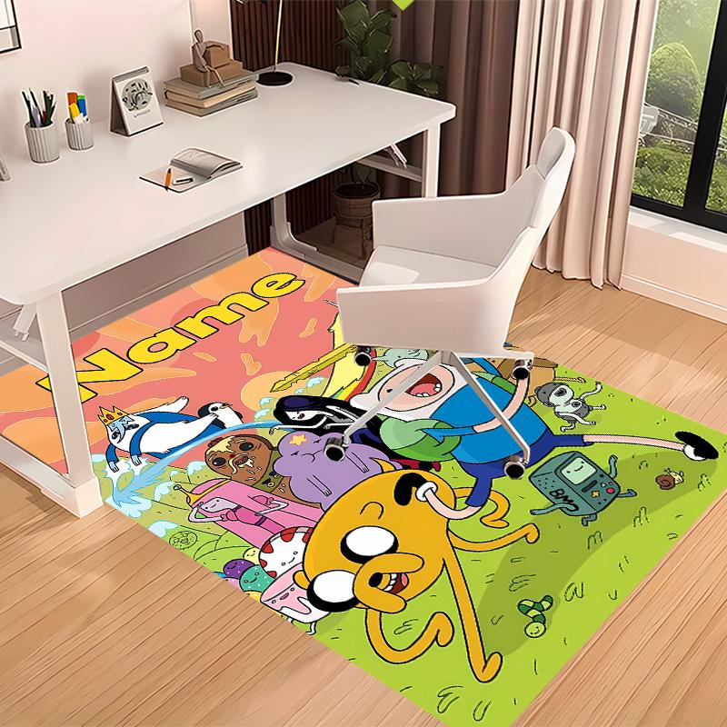 Custom personalization Adventure Time Print Area Rug - Soft, Washable Non-Slip Indoor Mat,Living Room,Home&Office Decorative Rug