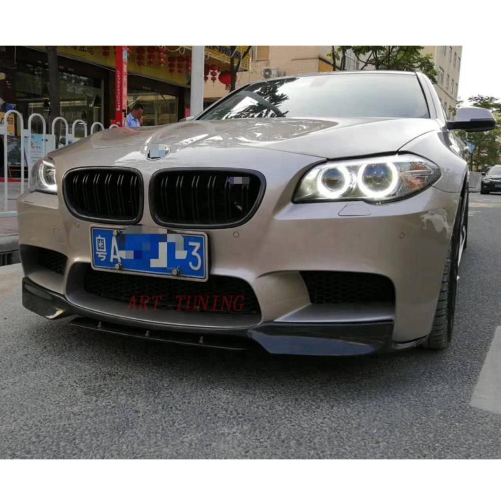 BMW 5 Series F10/F18 Carbon Fiber Front Lip Spoiler - V Style/M5 Design