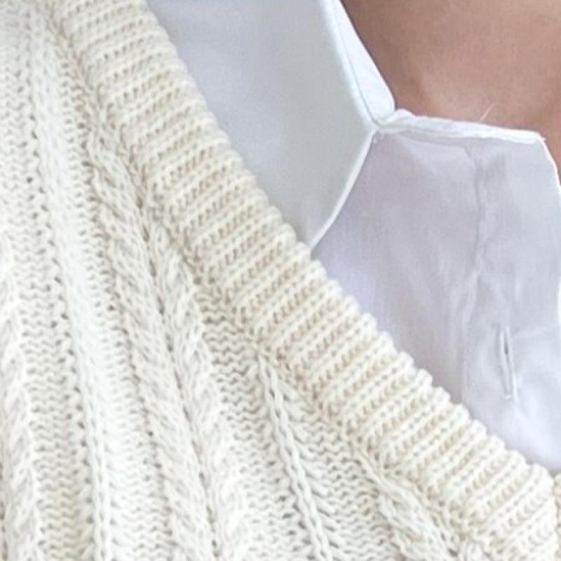 Shop   Women S Korean Cable Cropped Layered Knit veSt Won wvS Wfjn3b2