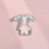 Bunny Trendy Pink And Mouse Cartoon Metal Pin Decorative Brooch Stylish Accessory For All