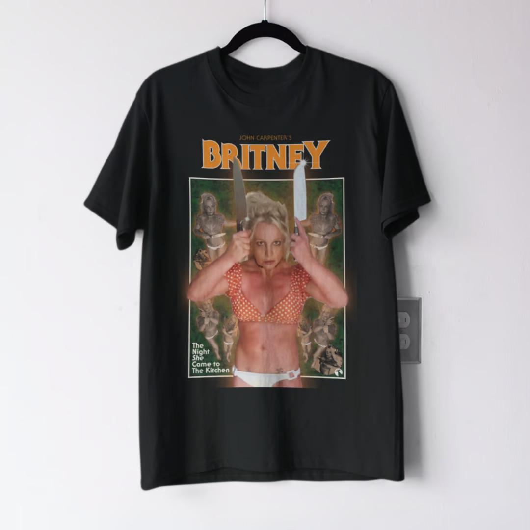 Britney Spears Knife Dance T-Shirt New Funny Iconic Moment T Shirt S-5XL Unisex T-Shirt XL