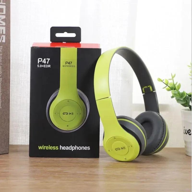 P47 Bluetooth 5.0 Kabelloser Kopfhörer Faltbar HIFI Stereo Bass Ohrhörer Kinderhelm Geschenk Mit Mikrofon USB-Adapter Für Spiel