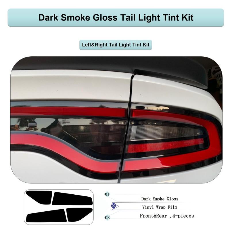 Tail Light Tint Cover Side Marker Light Vinyl Decal Film For Dodge Charger 2015-2026 Taillight Stickers Car Styling Accessories